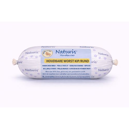 Naturis houdbare worst Kip/rund 650 gr